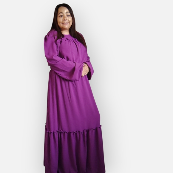SHEIN Dresses & Skirts - SHEIN Women's XL Long Sleeve Purple Maxi Dress